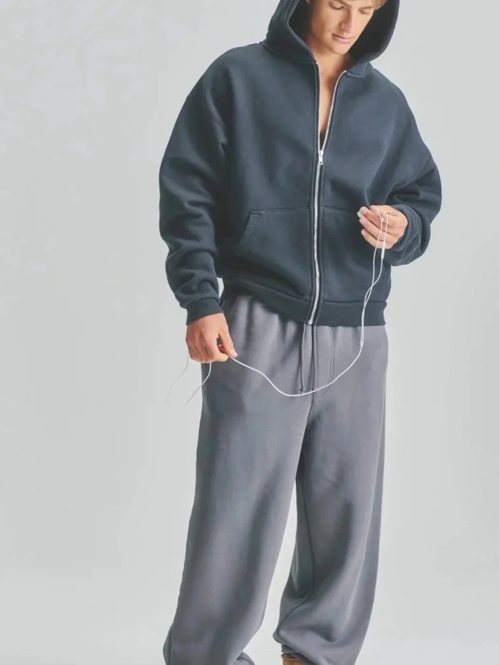 Elwood Elastic-Waist joggers Charcoal gray unisex
